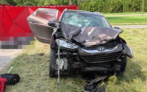 uszkodzony pojazd marki Hyundai
