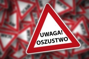 znak uwaga oszustwo