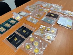 Zabezpieczone złoto.