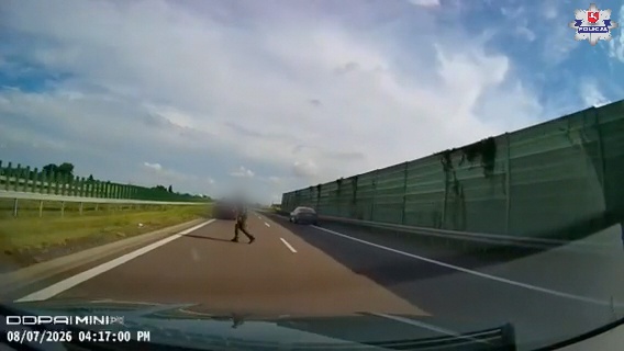 Pieszy przechodził przez drogę ekspresową. Sprawą zajmują się lubelscy policjanci